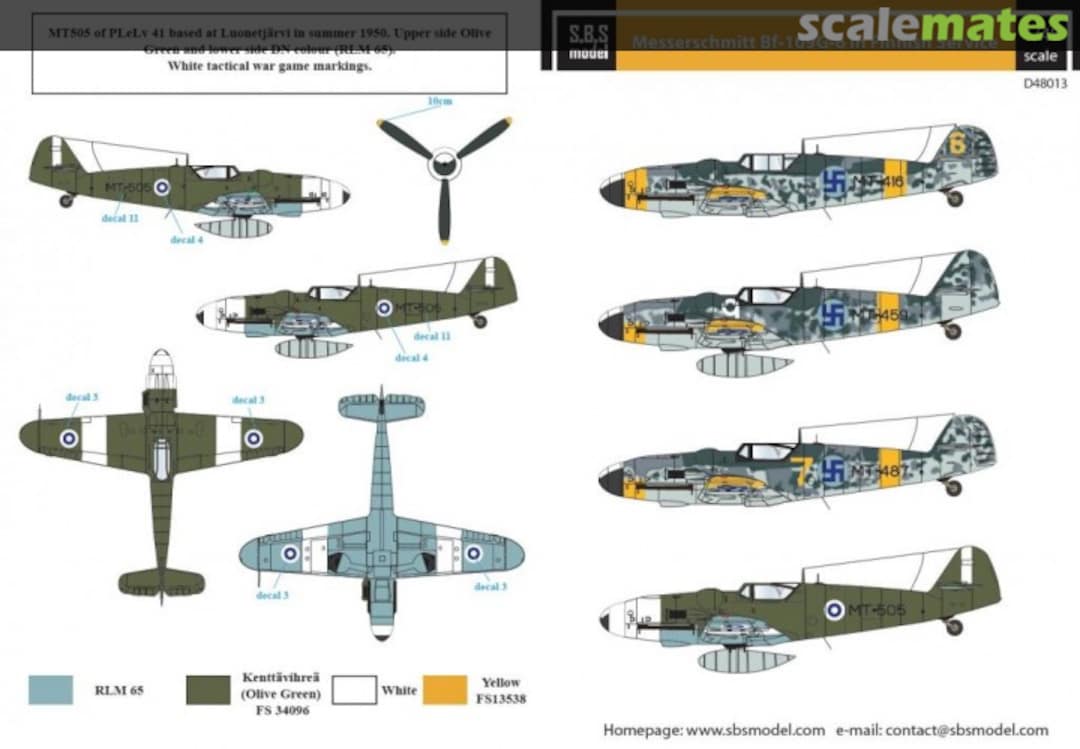 Boxart Messerschmitt Bf-109G-6 in Finnish Service D48013 SBS Model