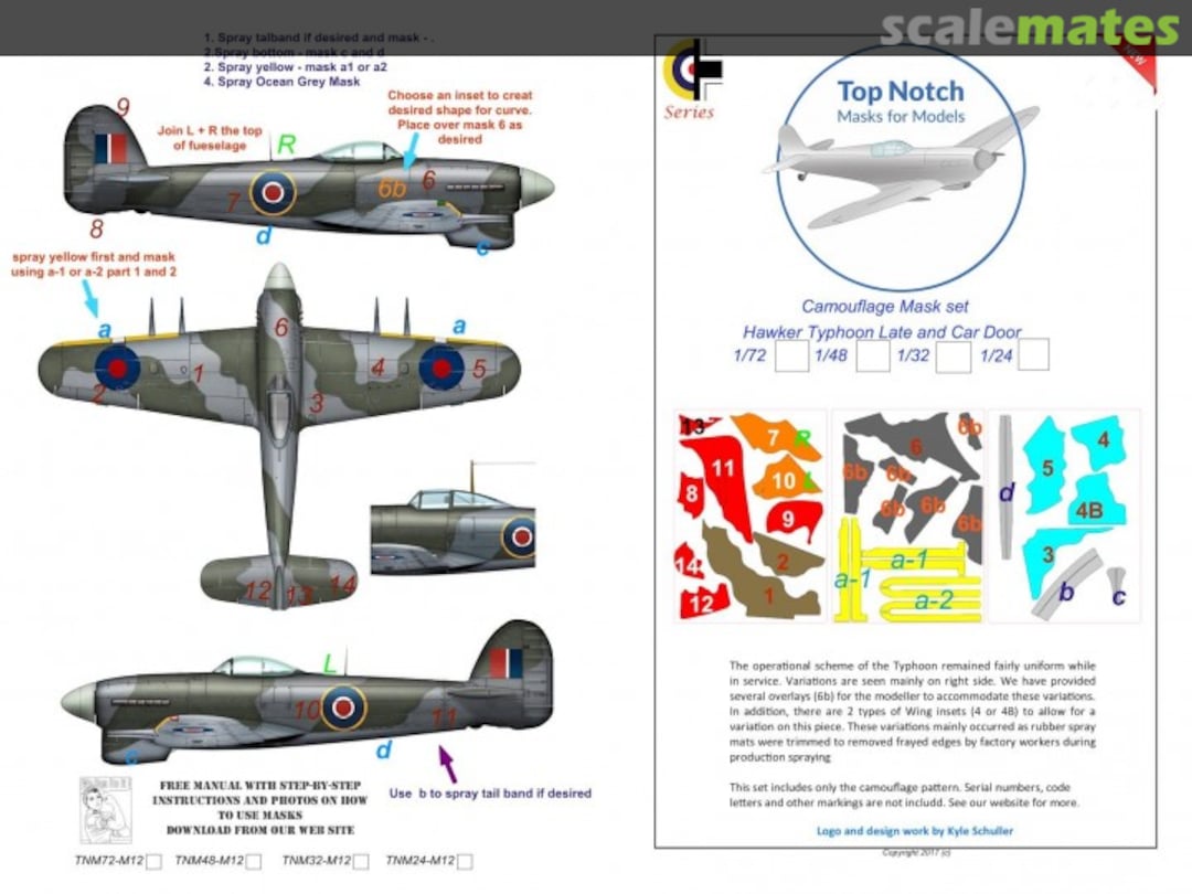 Boxart Hawker Typhoon Late & Car Door TNM72-M12 TopNotch