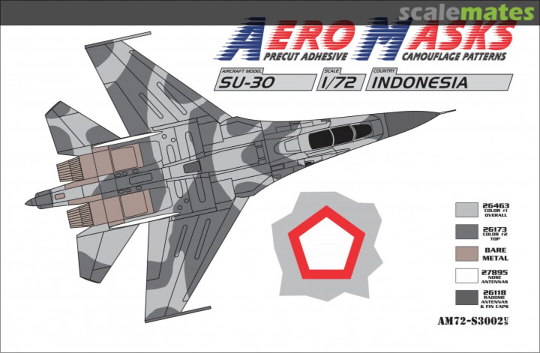 Boxart Su-30 Indonesia AM72-S3002 AeroMasks