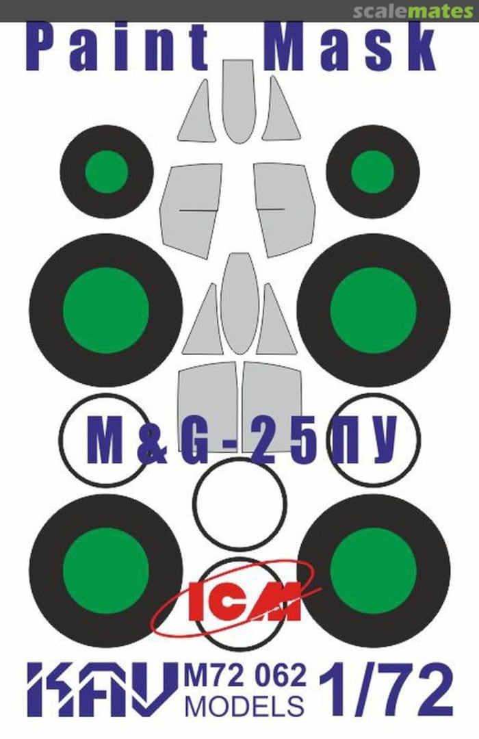 Boxart MiG-25PU paint masks KAV M72 062 KAV models