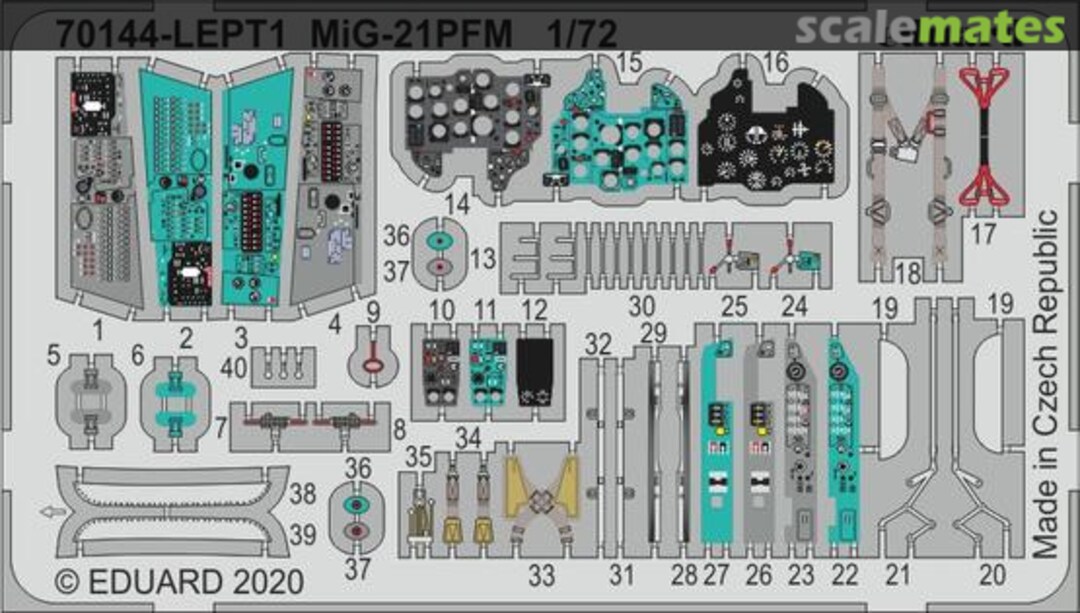 Boxart MiG-21PFM PE-set 70144-LEPT Eduard