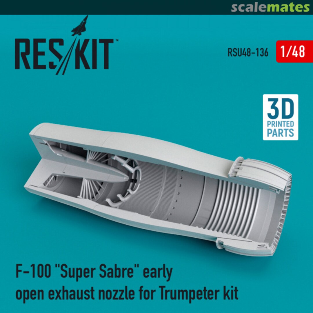 Boxart F-100 Super Sabre - Early Open Exhaust Nozzle RSU48-0136 ResKit