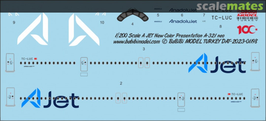 Boxart Airbus A-321 neo Dat-01198 Babibi model