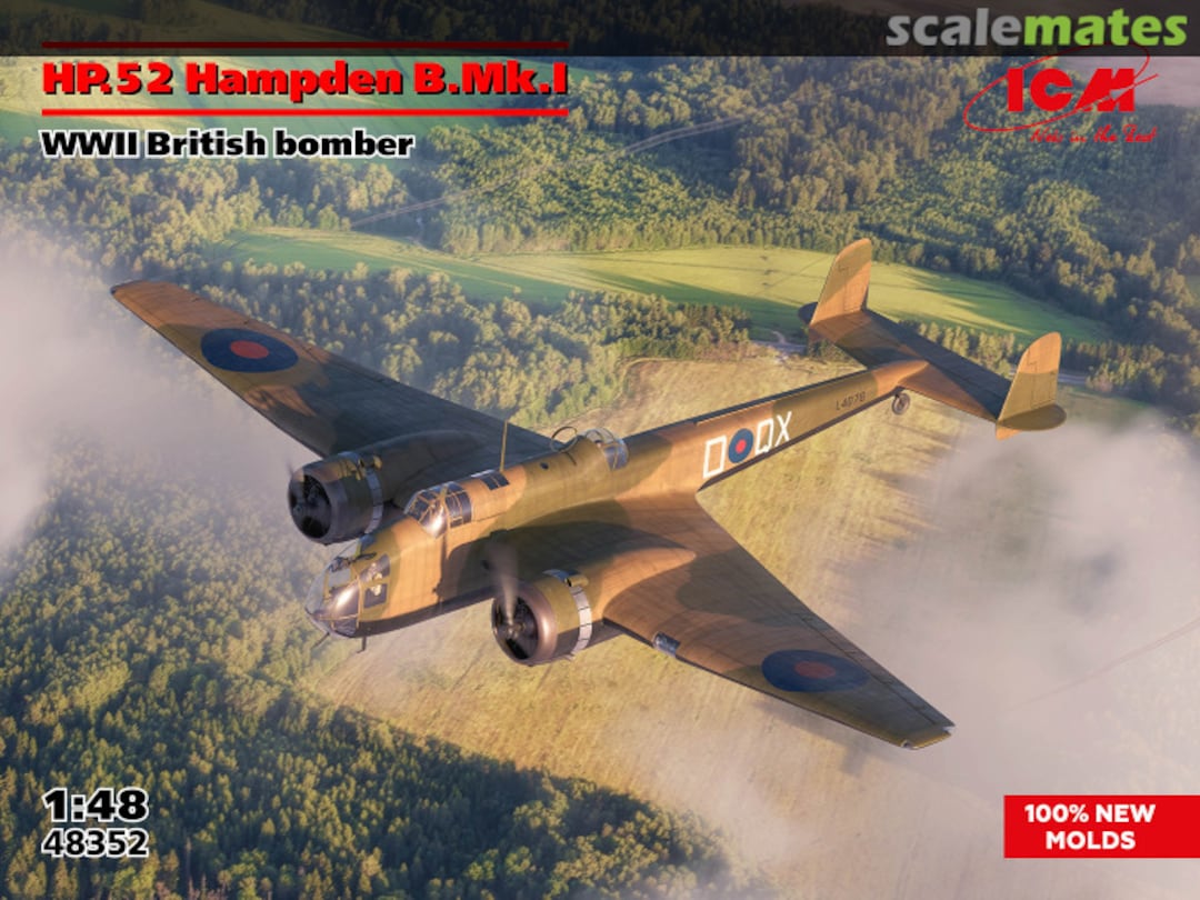 Boxart HP. 52 Hampden B. Mk. I 48352 ICM