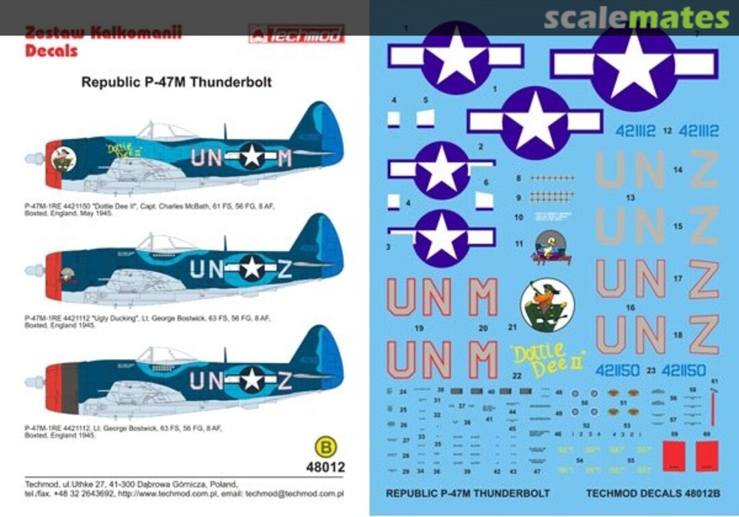 Boxart Republic P-47M Thunderbolt 48012 Techmod