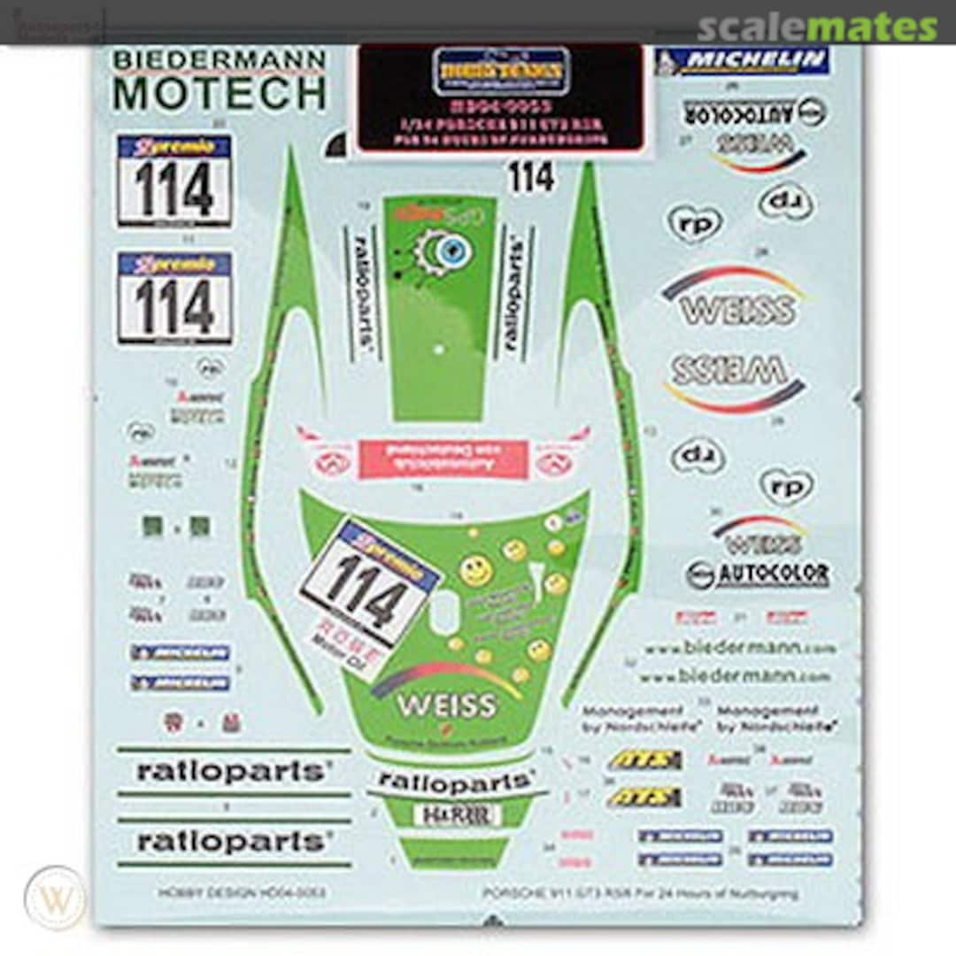 Boxart Porsche 911 GT3 RSR Biedermann Motech HD04-0053 Hobby Design