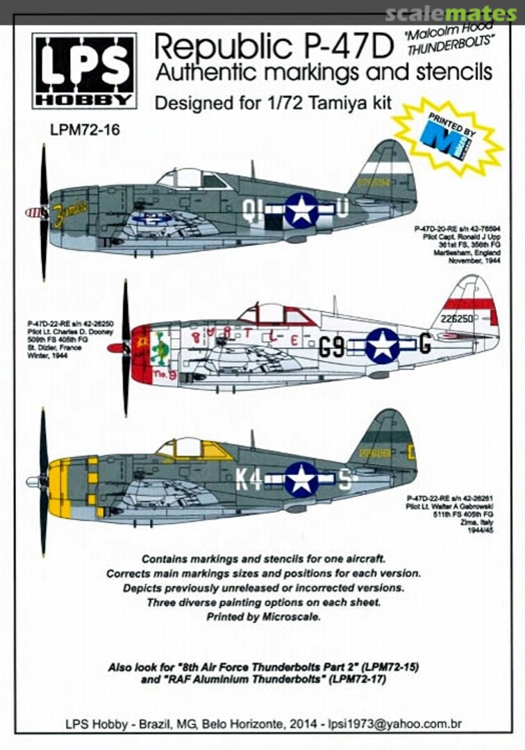 Boxart Republic P-47D LPM72-16 LPS Hobby