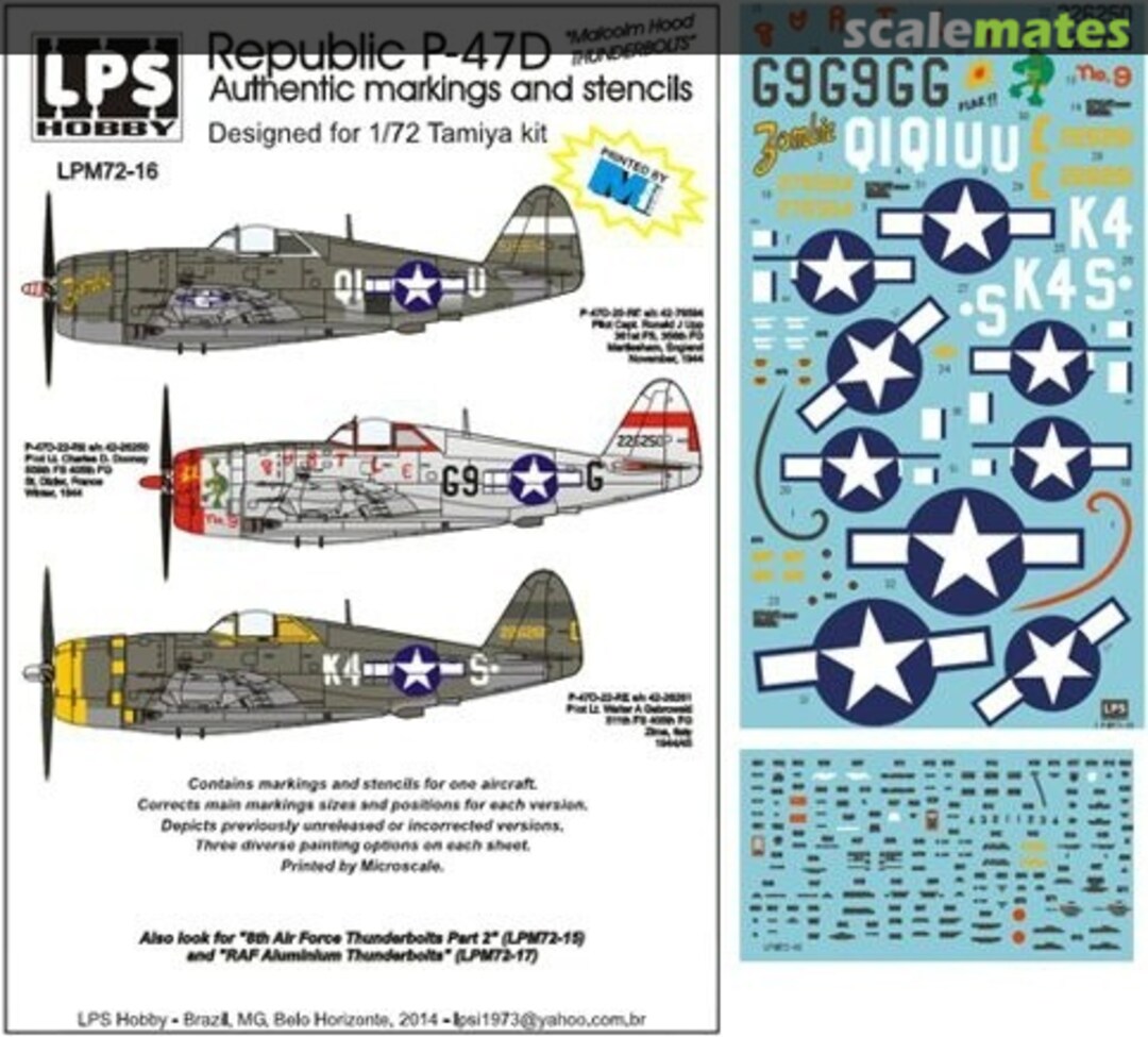 Contents Republic P-47D LPM72-16 LPS Hobby