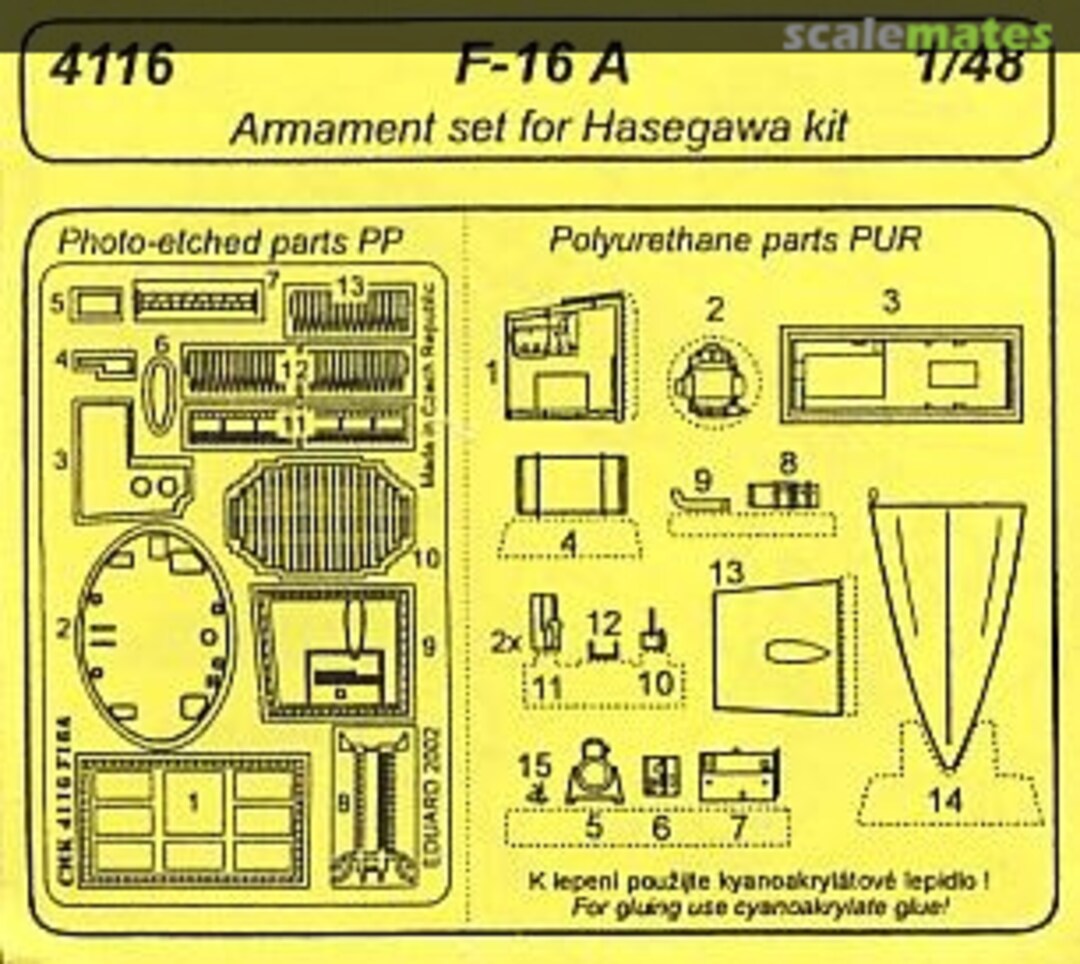 Boxart F-16A Armament Set 4116 CMK