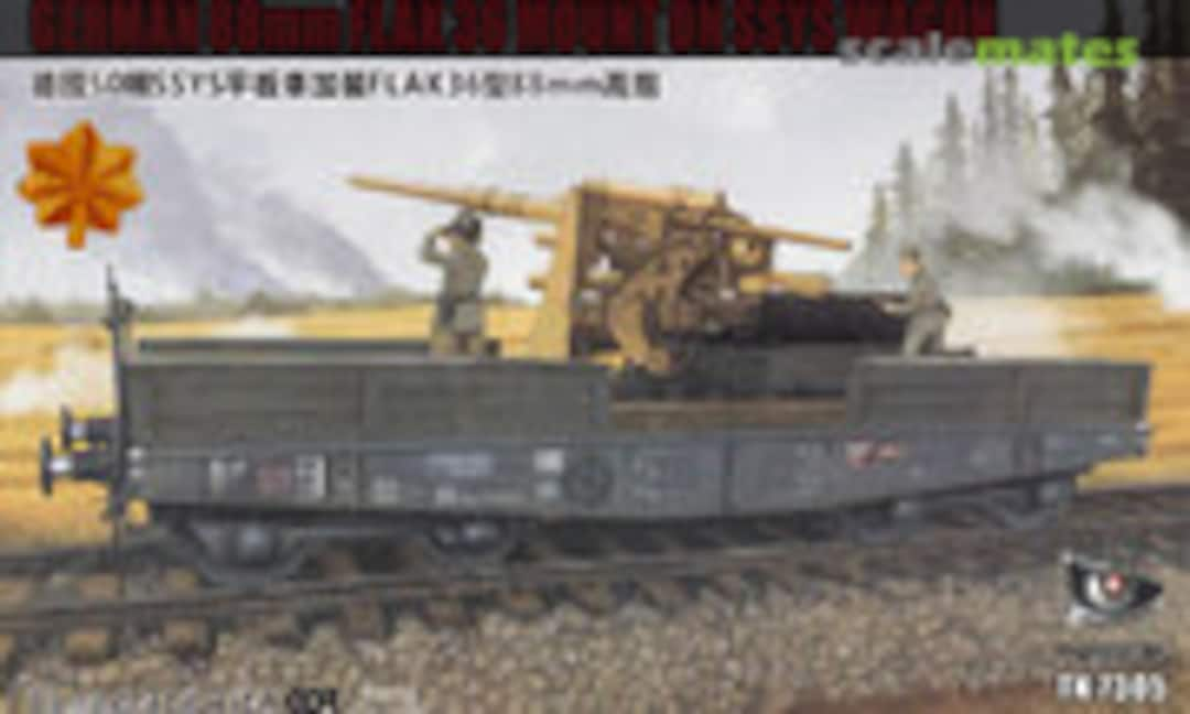 1:72 German 88mm FLAK 36 Mount on SSYS Wagon (T-Model TK7305-G)