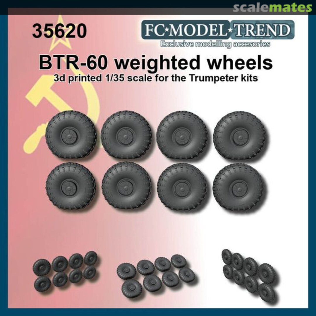 Boxart BTR-60 weighted wheels 35620 FC Model Trend