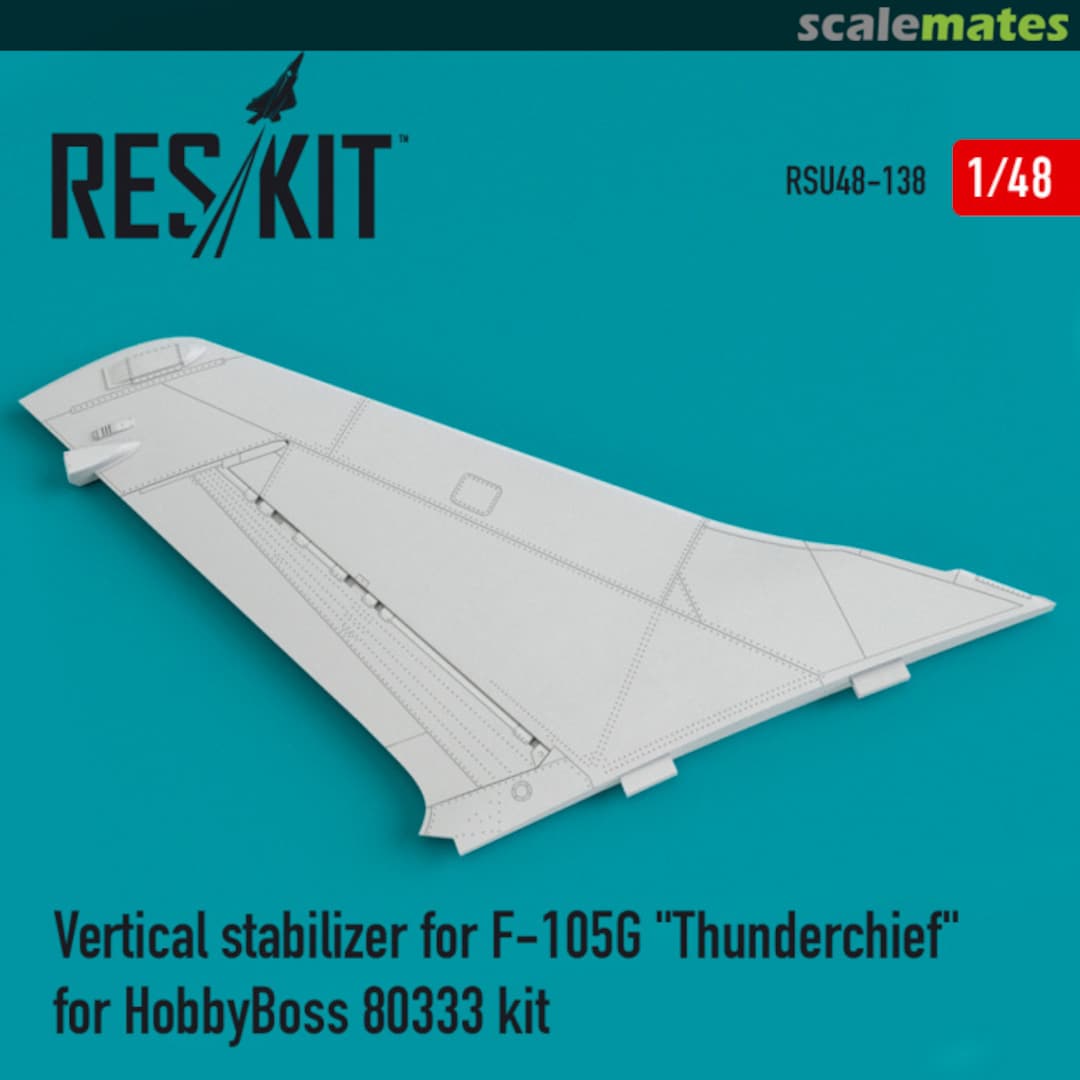 Boxart F-105G Thunderchief - Vertical Stabilizer RSU48-0138 ResKit