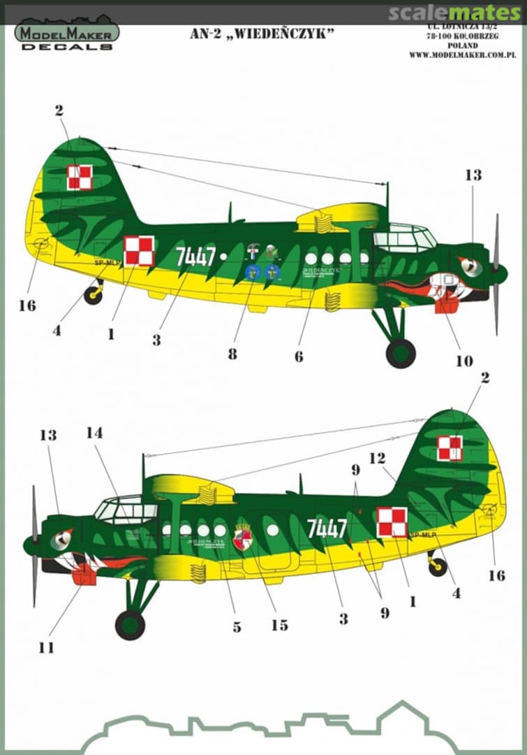 Boxart AN-2 'Wiede?czyk' (Decals And Masks Set) MD72115 ModelMaker