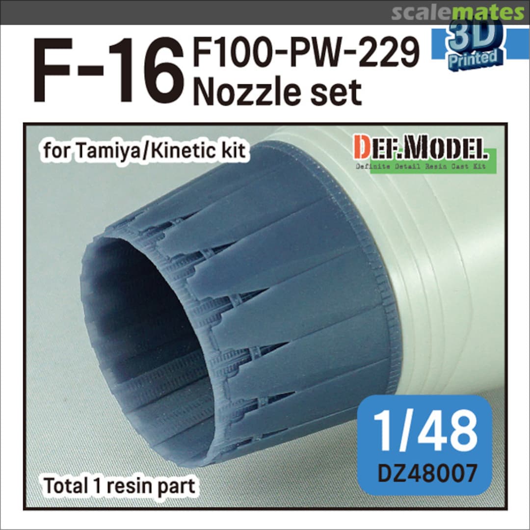 Boxart F-16 F100-PW-229 Nozzle set DS48007 Def.Model