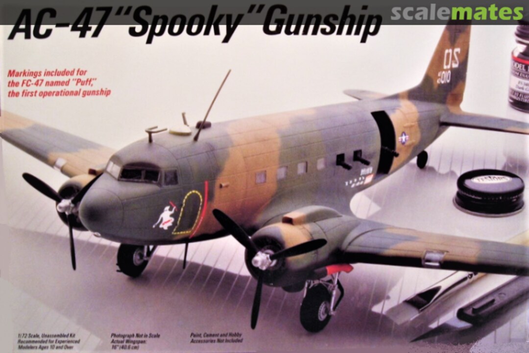 Boxart AC-47 "Spooky" Gunship 652 Testors