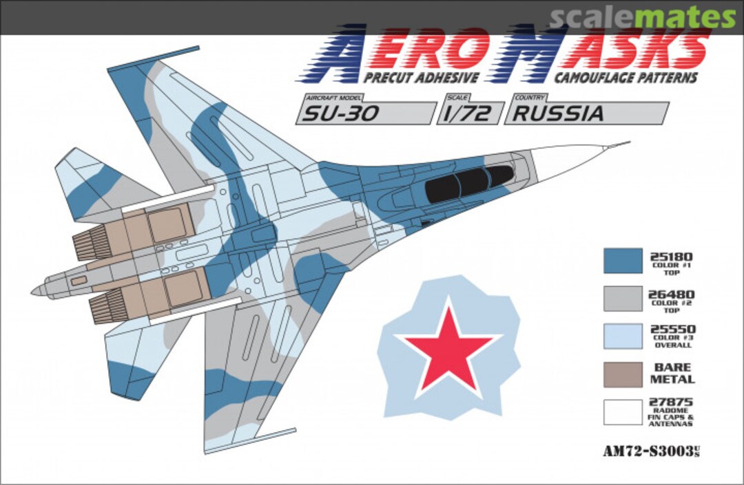 Boxart Su-30 Russia AM72-S3003 AeroMasks