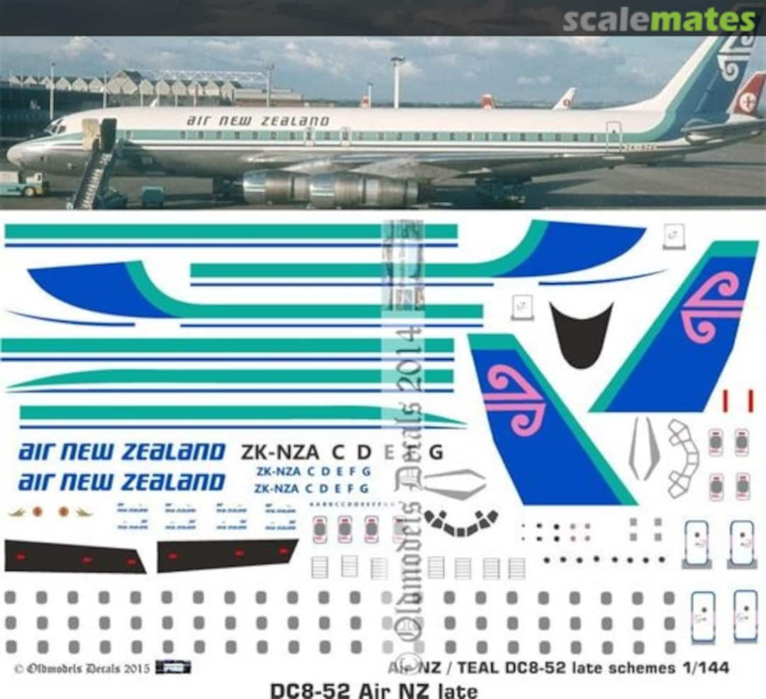 Boxart Air NZ DC8-52 last schemes OMD0138 Oldmodels Decals