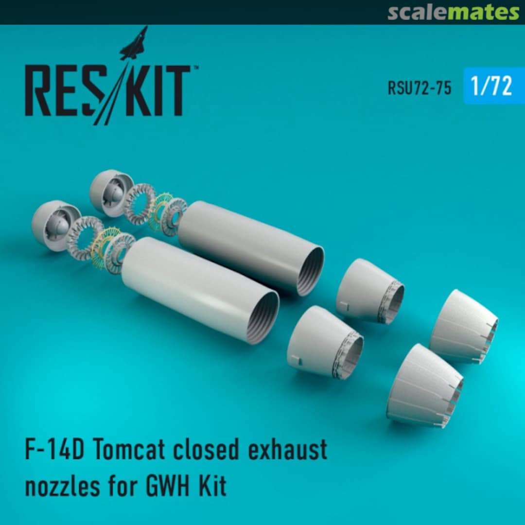 Boxart F-14D Tomcat closed exhaust nozzles RSU72-0075 ResKit