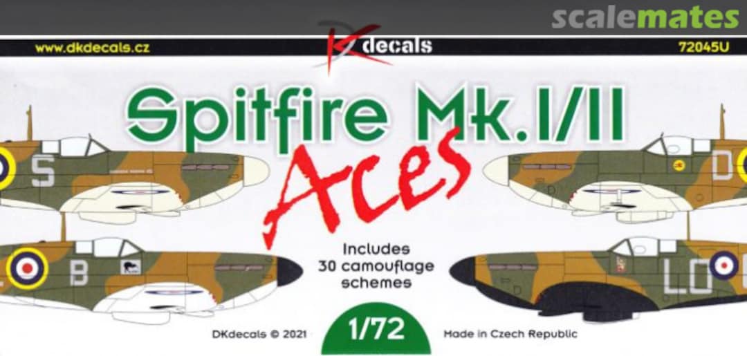 Boxart Spitfire Mk.I/II Aces 72045U DK Decals