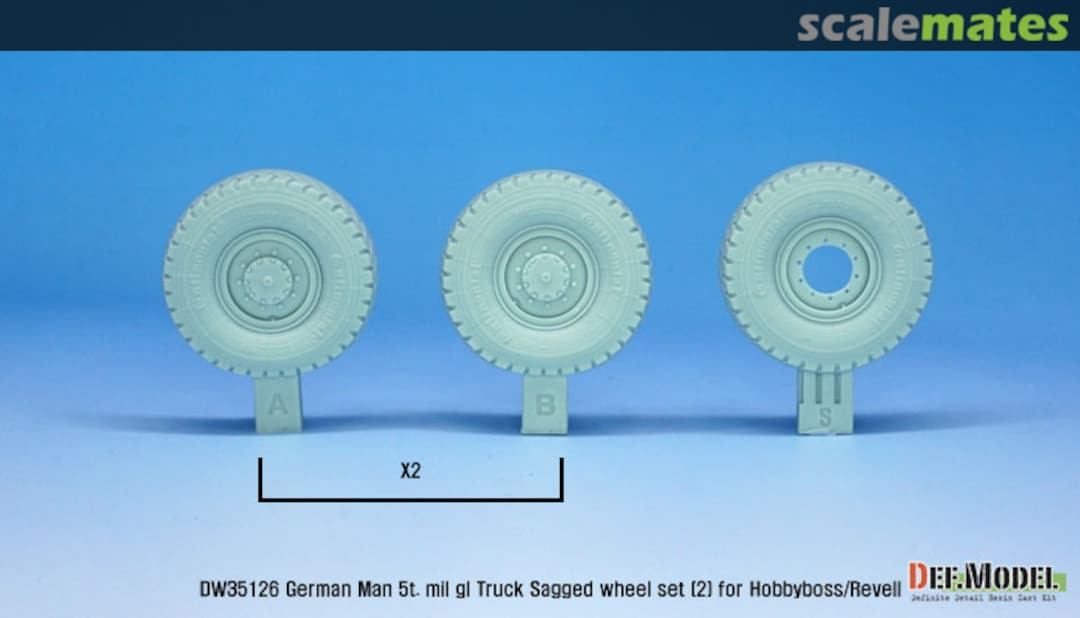 Contents German Man 5t. mil gl Truck Sagged wheel set (2) DW35126 Def.Model