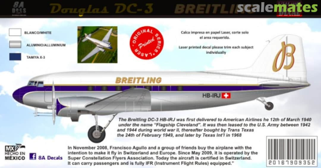 Boxart Breitling dc-3 7909-352-72 8aDecs