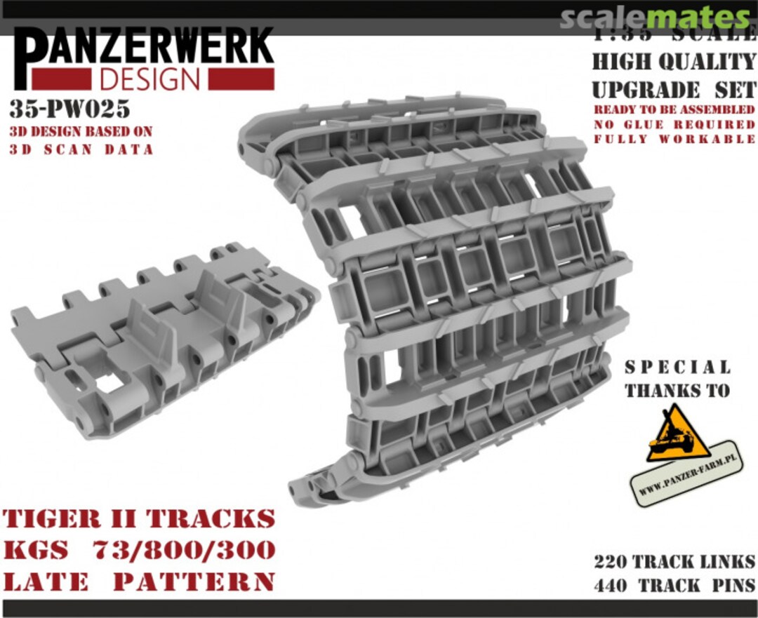 Boxart Tiger II Battle C Tracks 35PW-025 Panzerwerk design