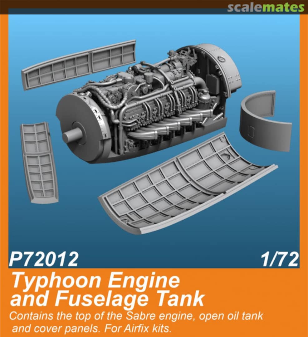 Boxart Typhoon Engine and Fuselage Tank P72012 Special Hobby