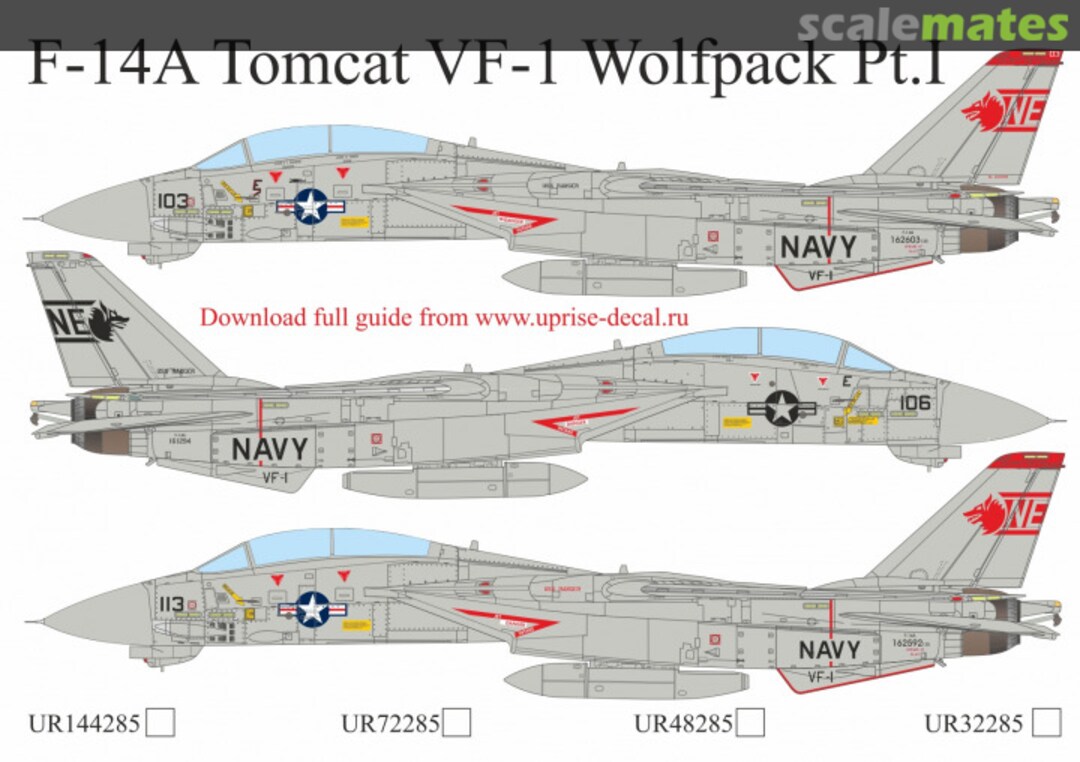 Boxart F-14A Tomcat VF-1 Wolfpack Pt.I, FFA (Film Free Ability) UR144285 UpRise