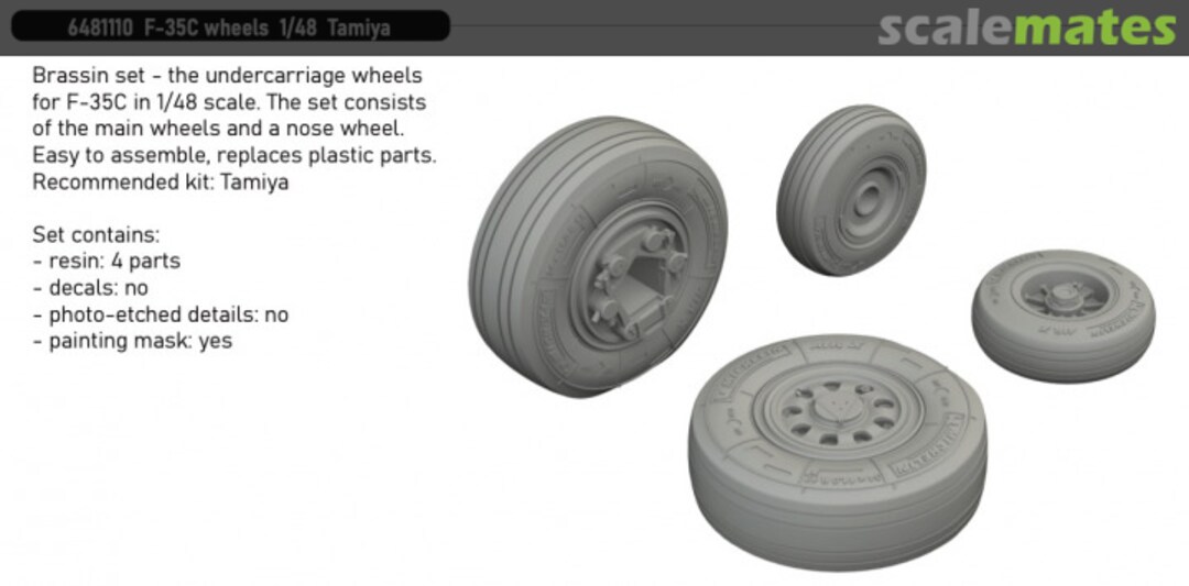 Boxart F-35C Wheels 6481110 Eduard Boxart F-35C Wheels 6481110 Eduard
