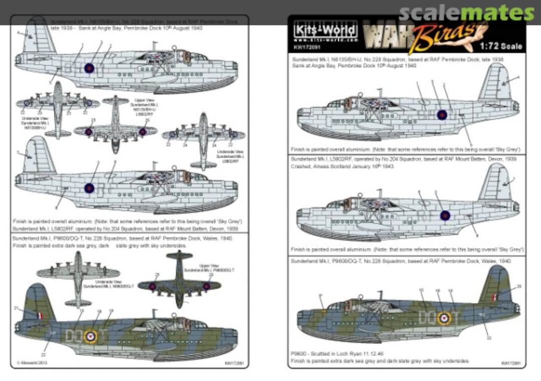 Boxart Mk.I Sunderlands KW172091 Kits-World