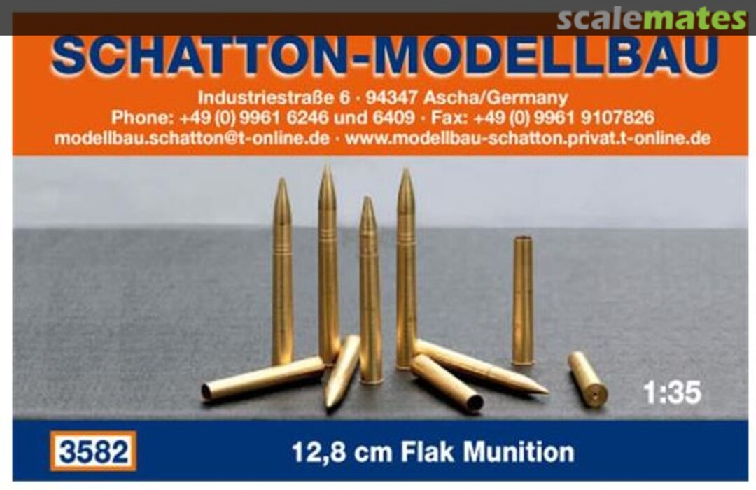 Boxart 12,8cm Flak Munition 3582 Schatton Modellbau