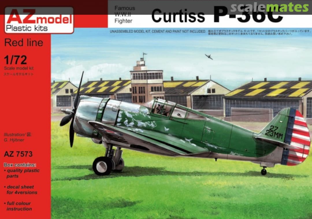 Boxart Curtiss P-36C AZ7573 AZmodel