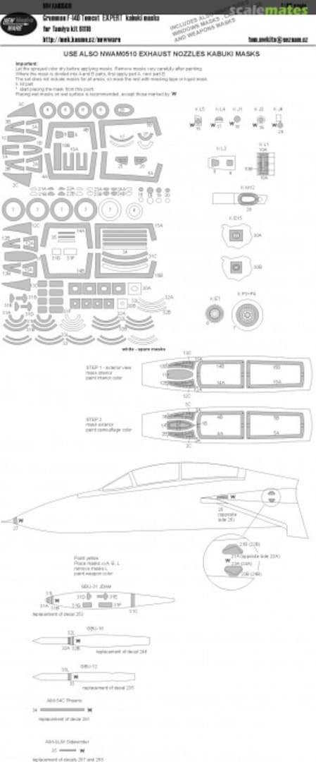 Boxart Grumman F-14D Tomcat EXPERT kabuki masks NWAM0509 New Ware