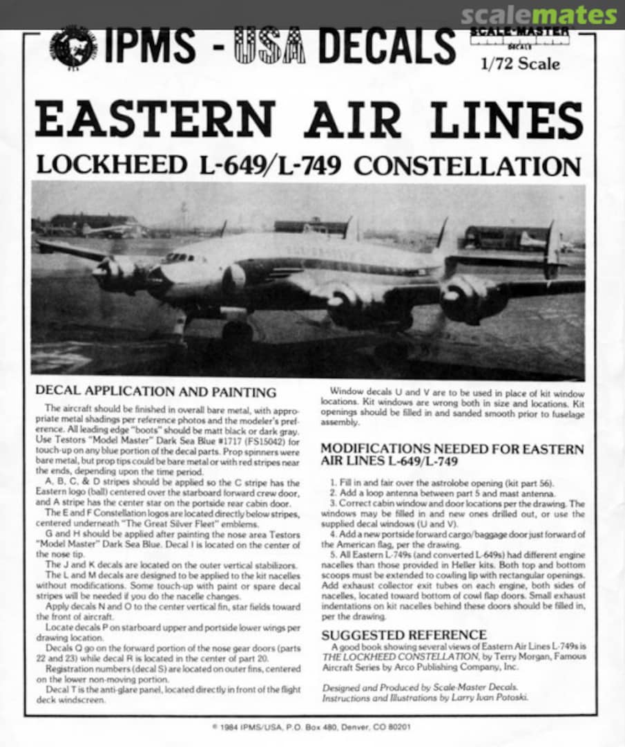 Contents Eastern Air Lines - Lockheed L649/L-749 Constellation  IPMS USA