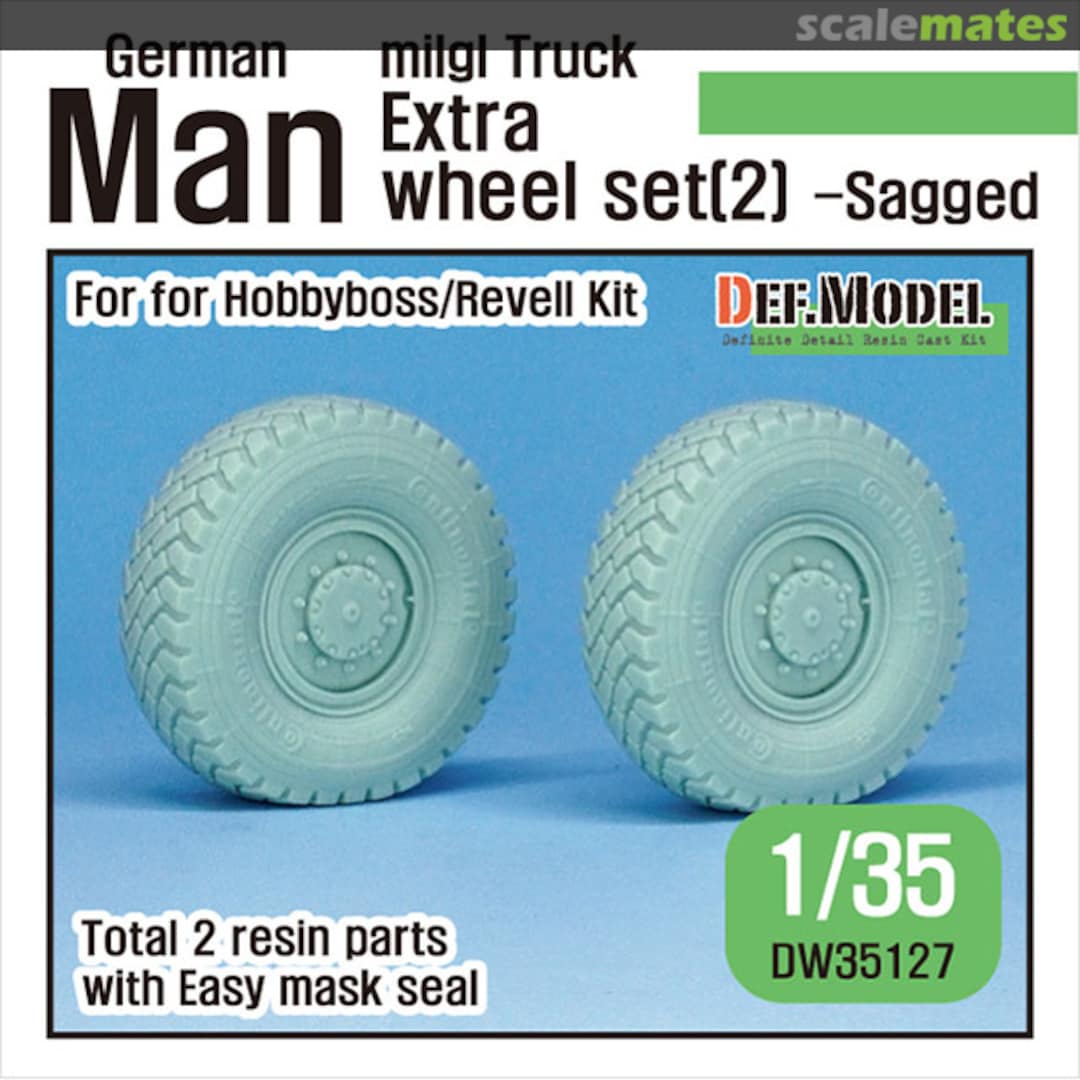 Boxart German Man milgl Truck Extra 2ea Sagged wheels (2) DW35127 Def.Model