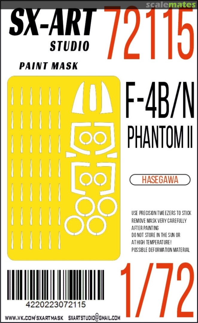 Boxart F-4B/N Phantom II masks 72115 SX-Art