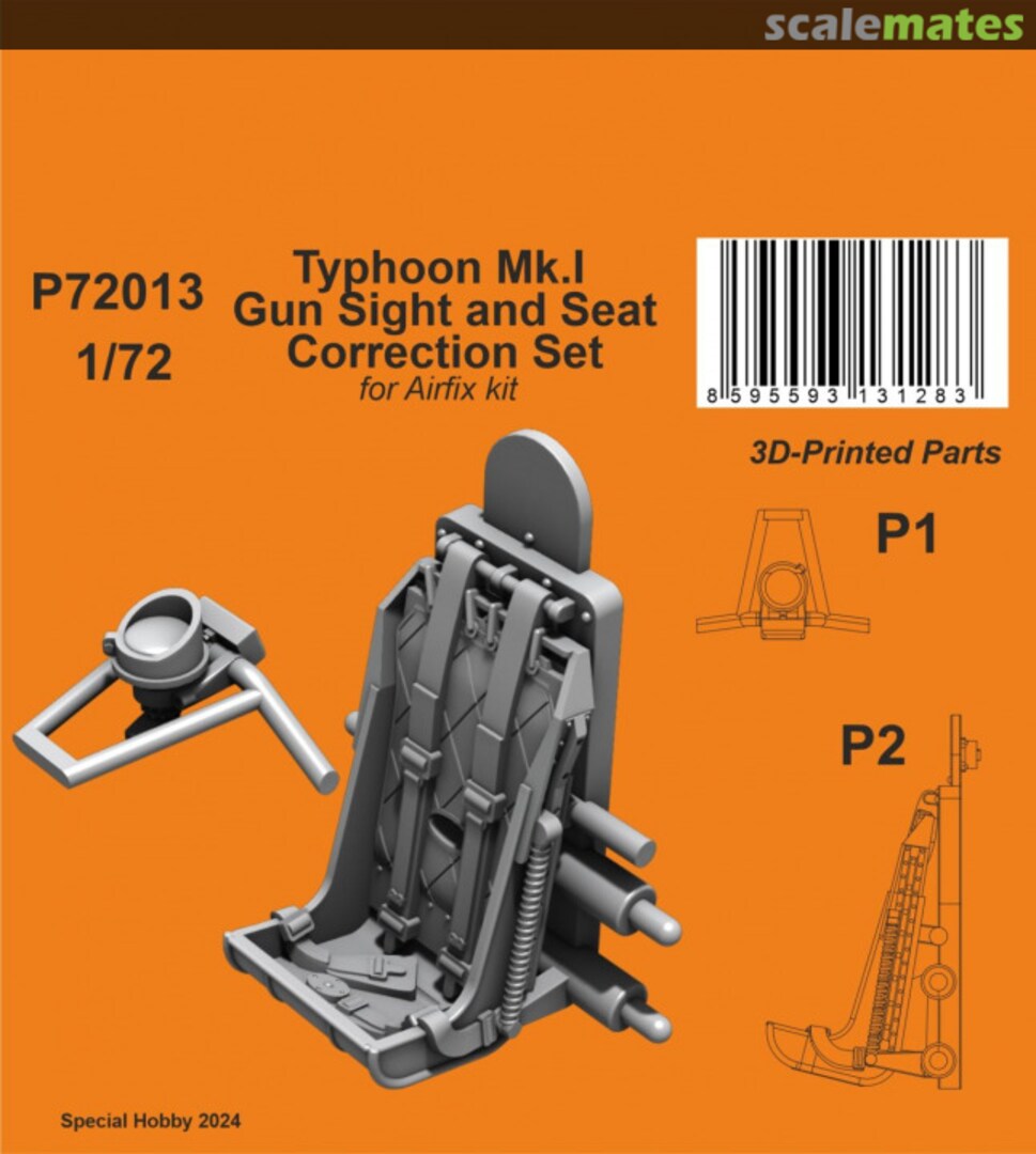 Boxart Typhoon Mk.I Gun Sight and Seat Correction P72013 Special Hobby