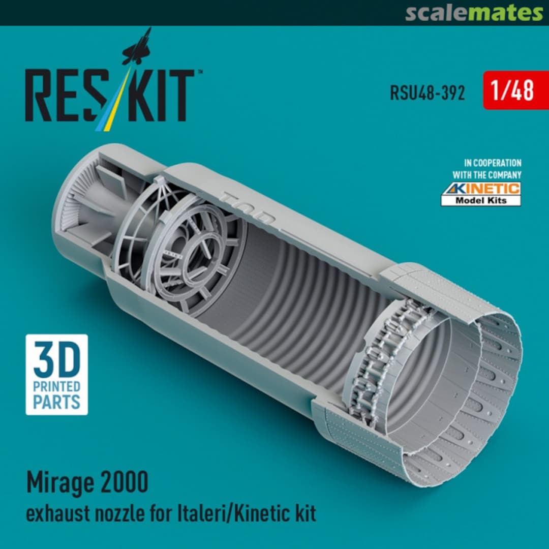 Boxart Mirage 2000 exhaust nozzle (3D Printed) RSU48-0392 ResKit