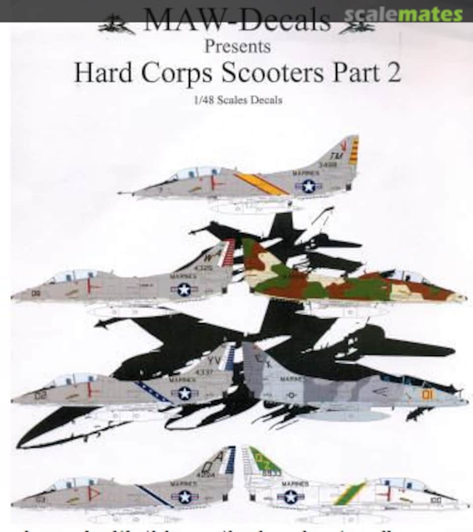 Boxart TA-4J TA-4F Skyhawk 'Hard Corps Scooter' Part 2 48-MAW018 MAW-Decals