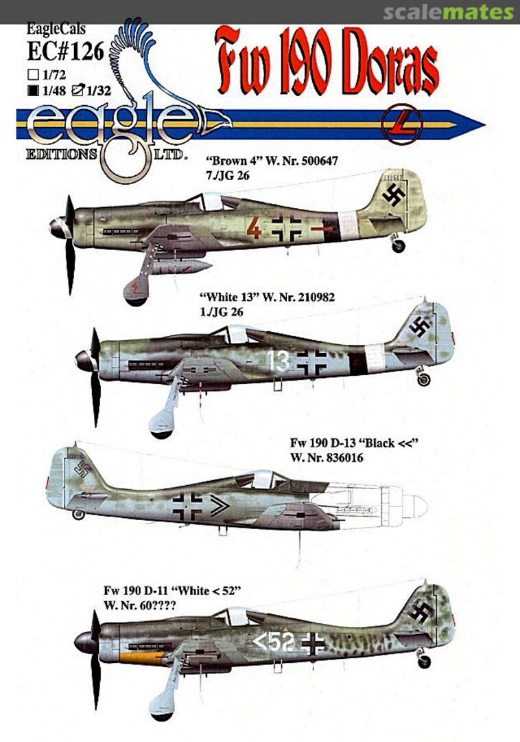 Boxart Fw 190 Doras EagleCals EC48-126 Eagle Editions