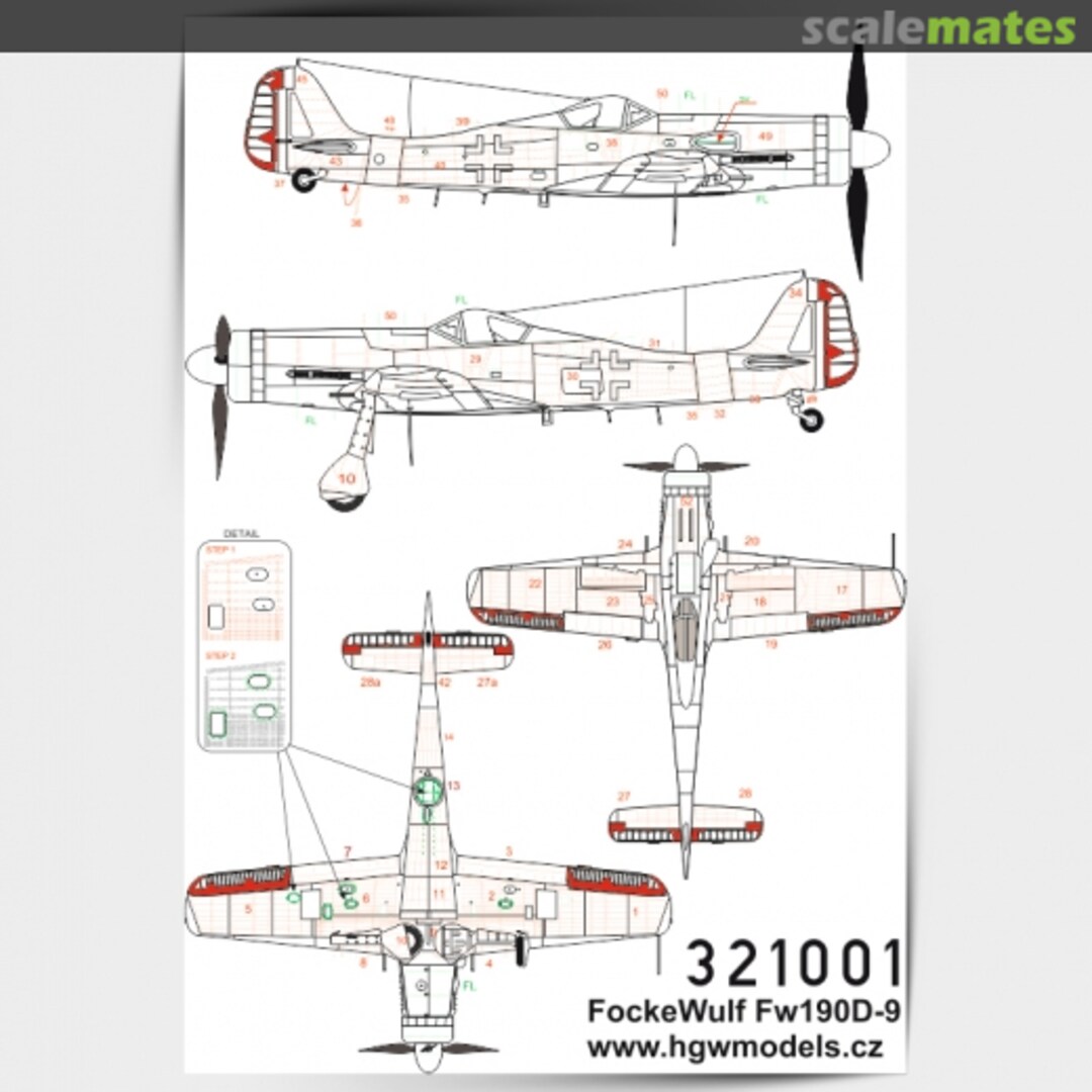 Boxart Focke-Wulf Fw 190D-9 Riveting Set HGW321001 HGW Models