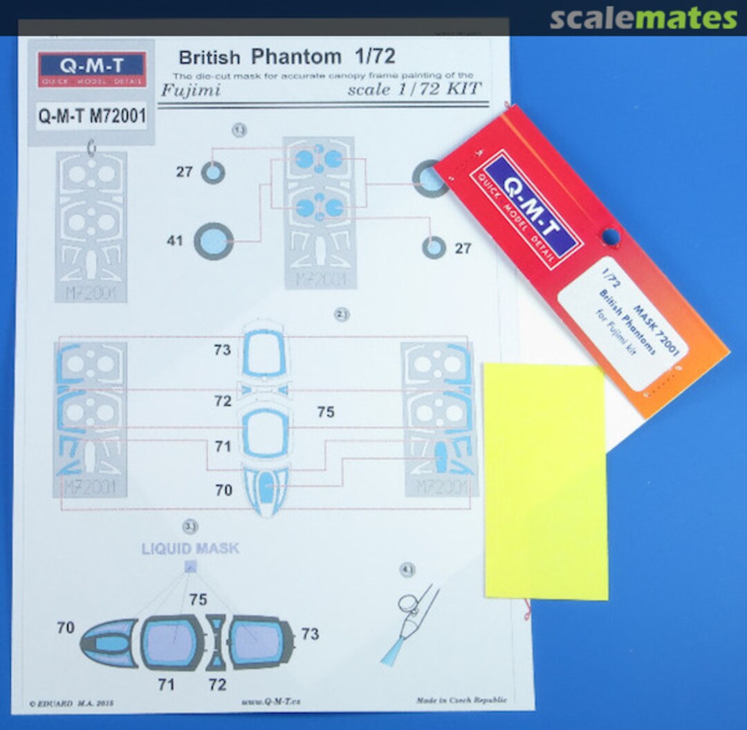 Boxart Paint masks for the British McDonnell-Douglas FG.1/FGR.2/F-4K/F-4M Phantom M72001 Q-M-T