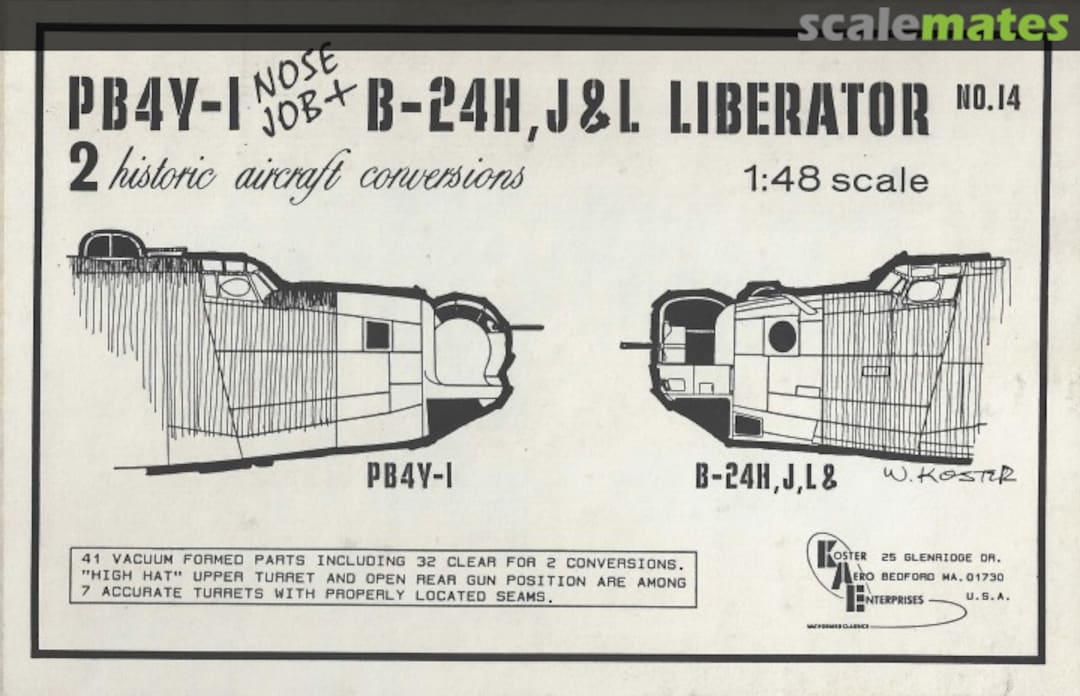 Boxart PB4Y-1 and B-24J Liberator 14 Koster Aero Enterprises