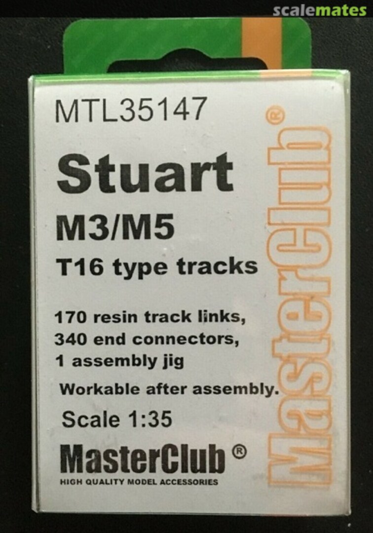 Boxart Tracks for M3/M5 Stuart T16 with new rubber pads MTL35147 MasterClub