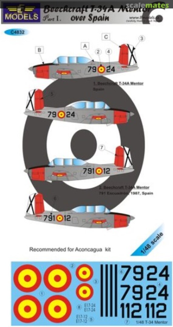 Boxart Beechcraft T-34A Mentor over Spain Part I C4832 LF Models