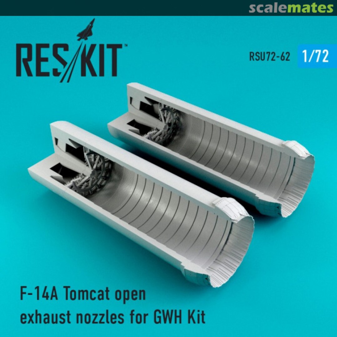 Boxart F-14A Tomcat open exhaust nozzles RSU72-0062 ResKit