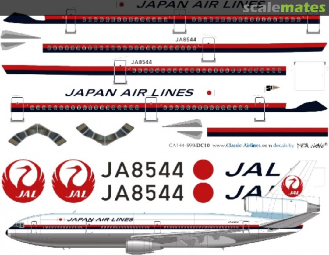 Boxart JAL (del) DC10 CA144-599 Classic Airlines