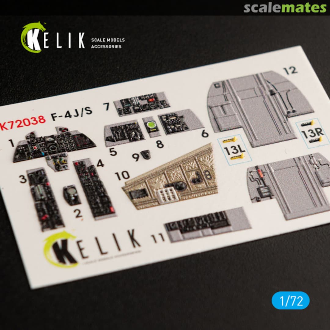 Boxart F-4J/S Phantom II - interior 3D decals K72038 Kelik