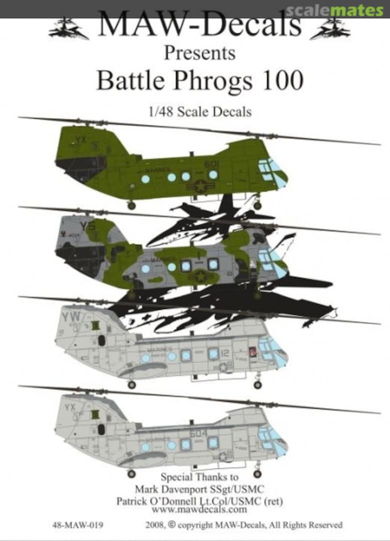 Boxart CH-46E Battle Phrogs 100 48-MAW019 MAW-Decals