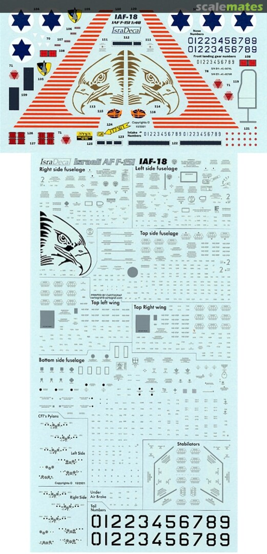 Boxart Israeli AF F-15I IAF-19 IsraDecal Studio
